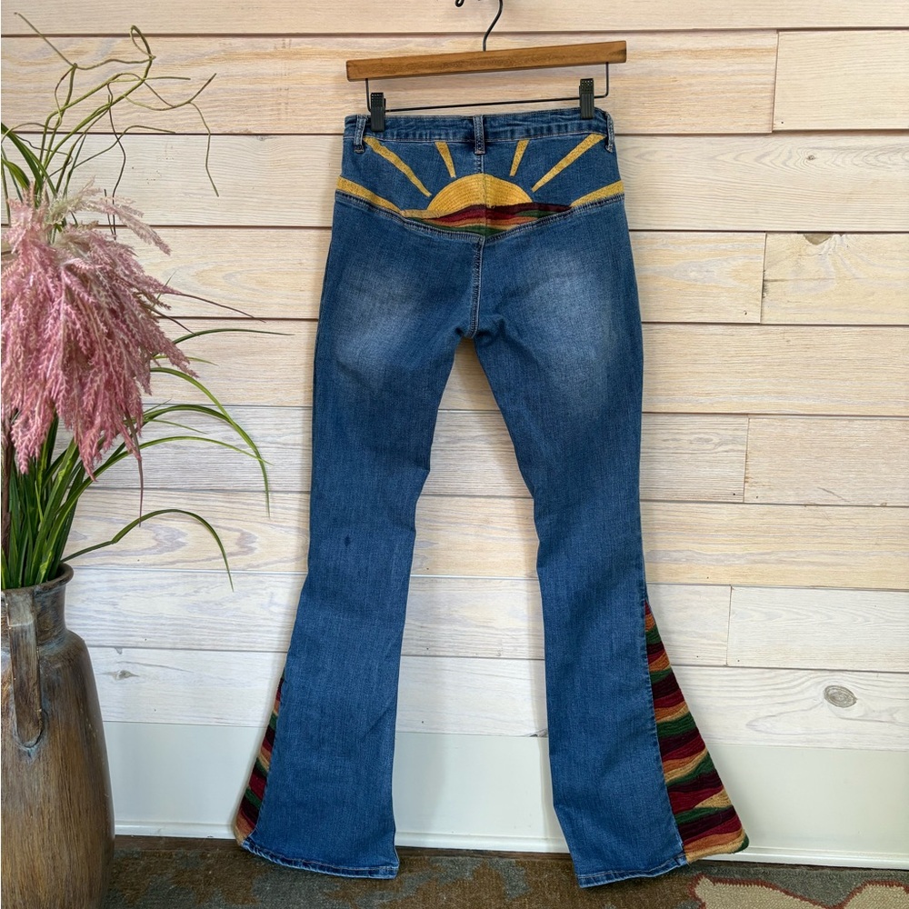 Saints & Hearts Embroidered Blue Denim Jeans